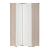 ECKSCHRANK mit 6 Regalböden und 2 Kleiderschränken - Spot - Eichefarben, Holzwerkstoff (105/210/67.5cm) - Calicosy