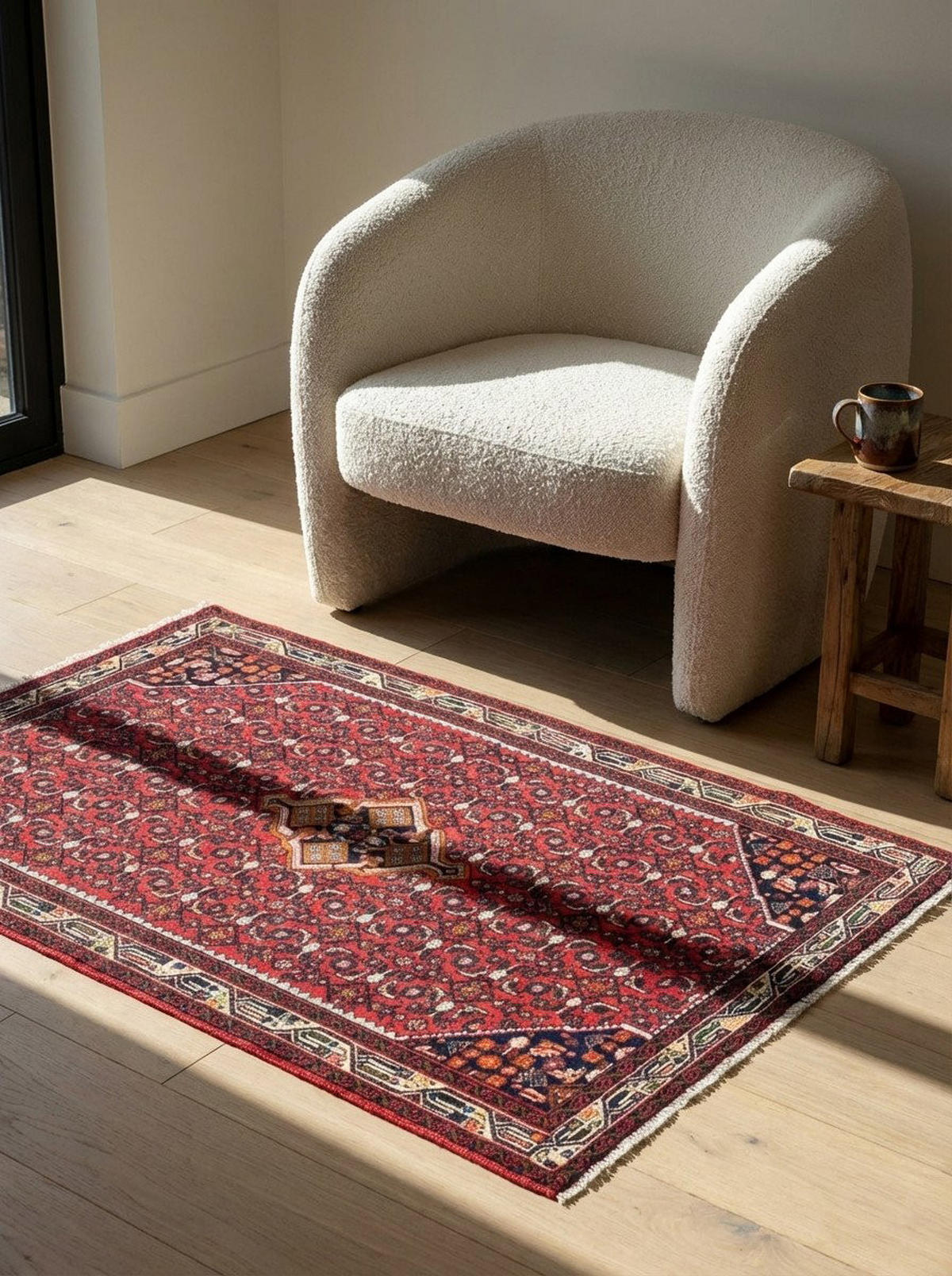 TEPPICH Assadabad Rot 161/106 cm Schurwolle - Rot, Textil (106/161cm) - Looma