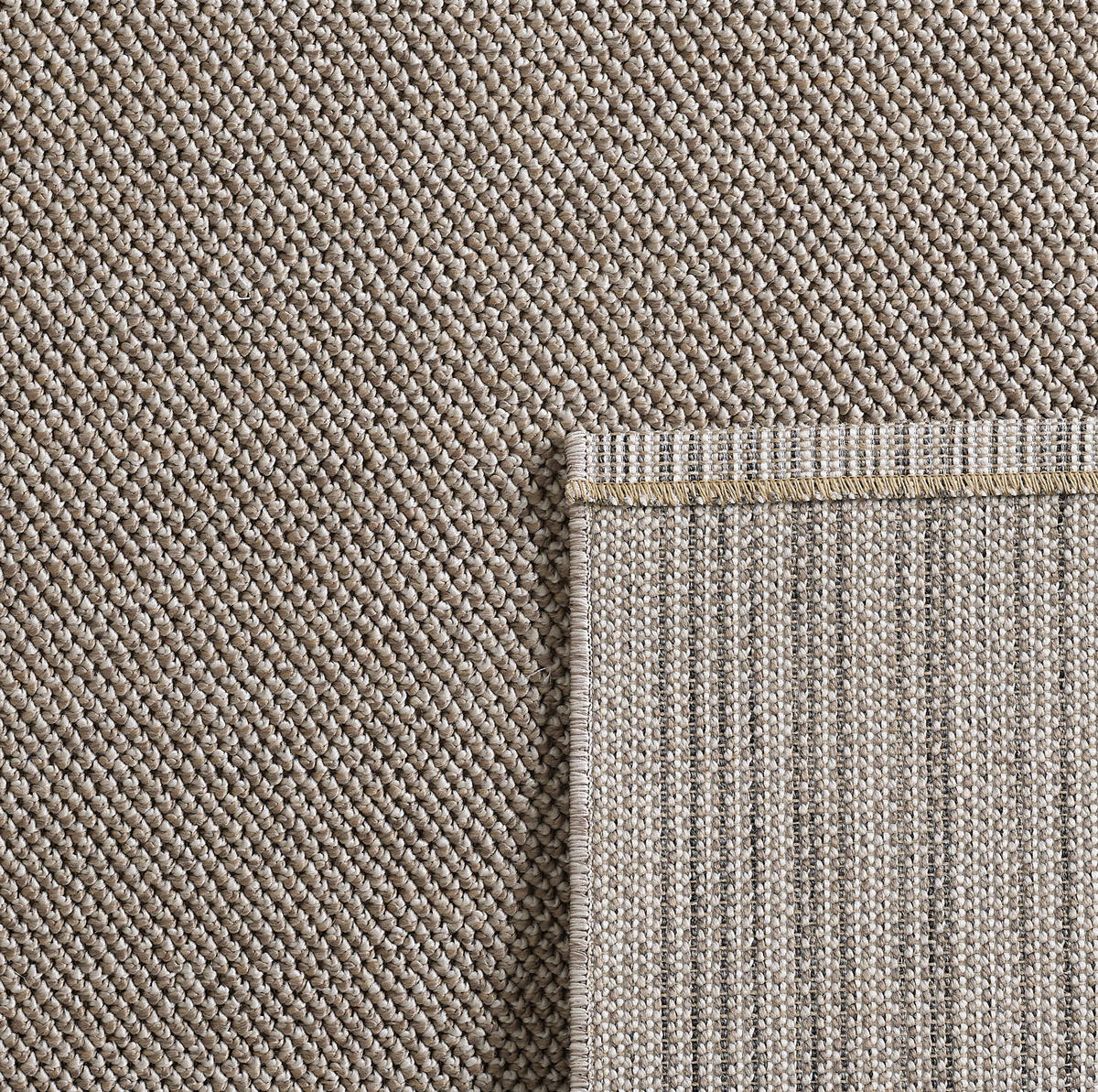 TEPPICH Kurzflor Flachgewebe Uni-Design Polypropylen Wohnzimmer Braun Läufer 80x250 - Braun, Textil (80/250cm) - KADIMA DESIGN