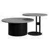 COUCHTISCH-SET Monar - Hellgrau/Schwarz, Holzwerkstoff/Metall (58/58/45cm) - MIRJAN24