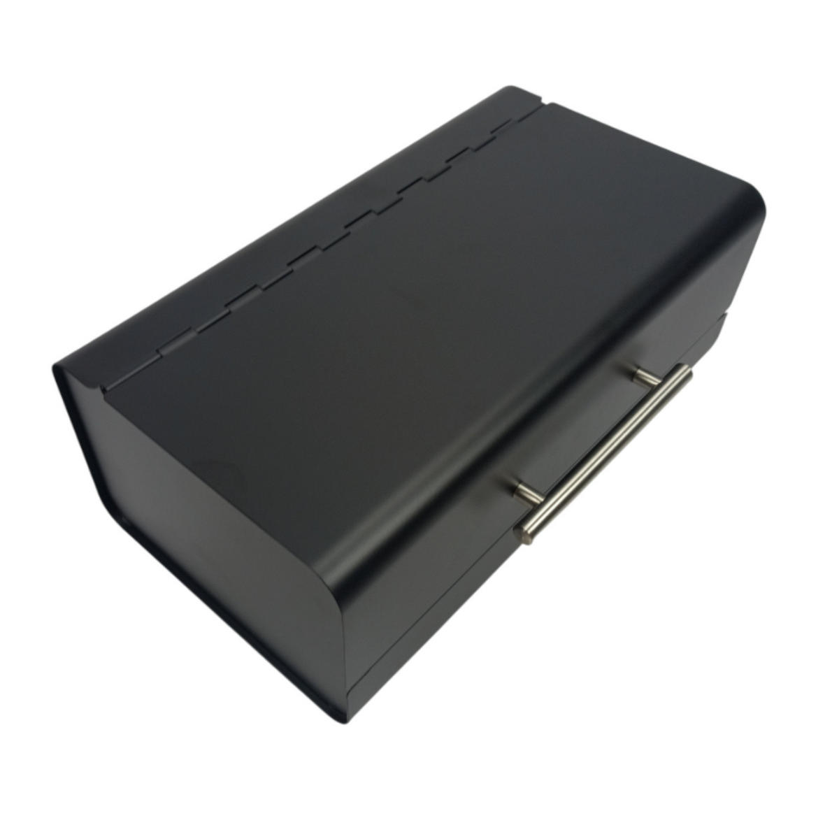 BROTKASTEN Metall Schwarz mit Griff 36x20,5x14,5 cm - Silberfarben/Schwarz, Metall (36/14.5/20.5cm) - Begryf