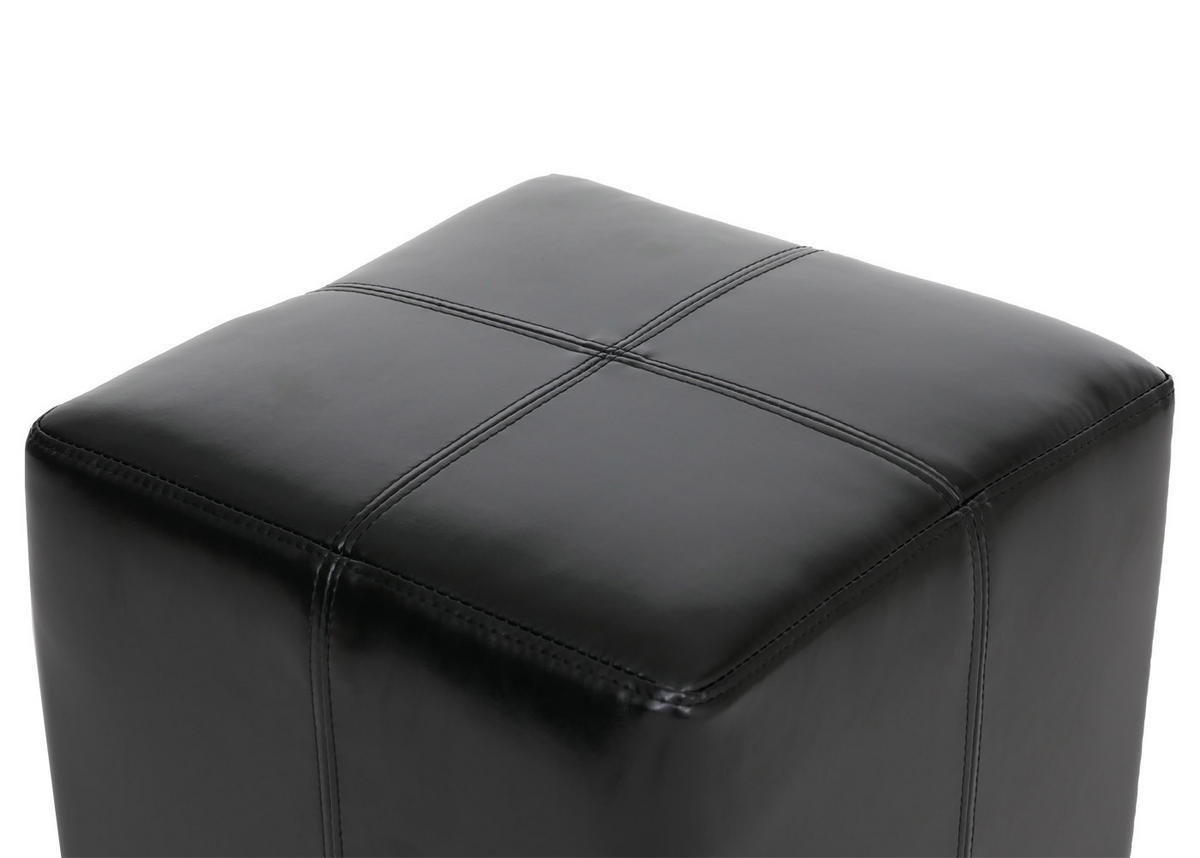 SITZHOCKER Svart, 2-pack - Svart, Läder (44/45/44cm) - MCW
