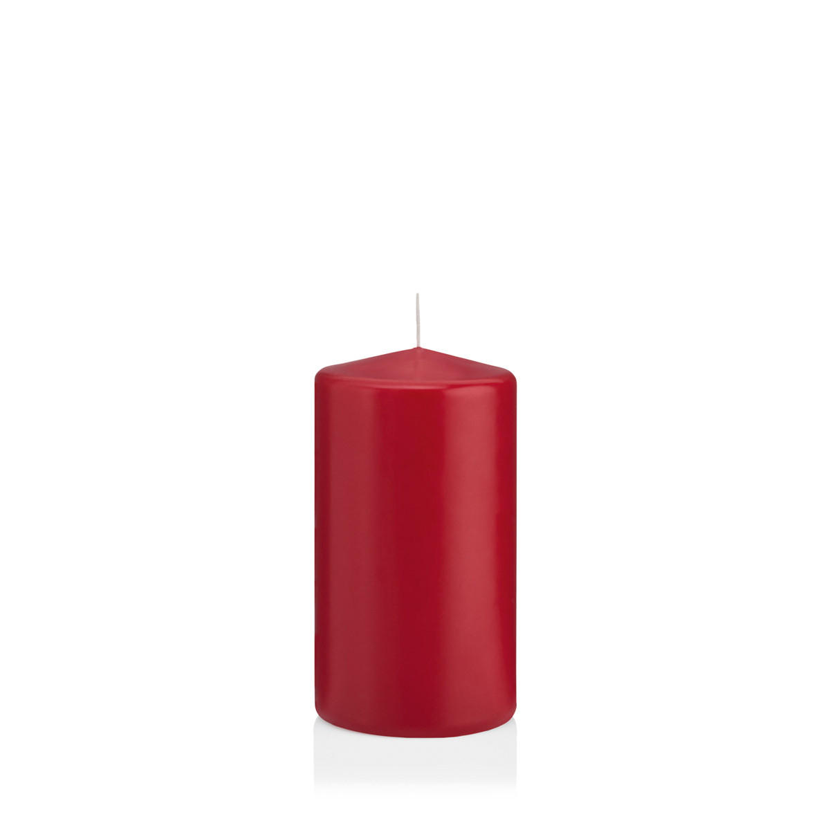 STUMPENKERZEN Altrot Ø 68 x 130 mm, 12 Stück - Dunkelrot, Paraffin (7/13cm) - Wiedemann Kerzen