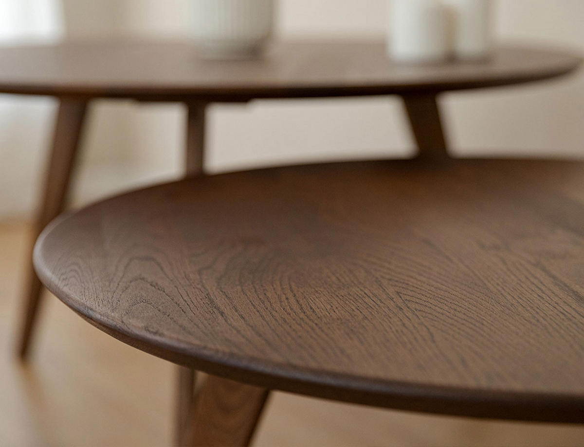 COUCHTISCH Orbetello Eiche Tabacco 70 / 70 / 41,5cm - Dunkelbraun, Holz (70/70/41.5cm) - Feldmann-Wohnen