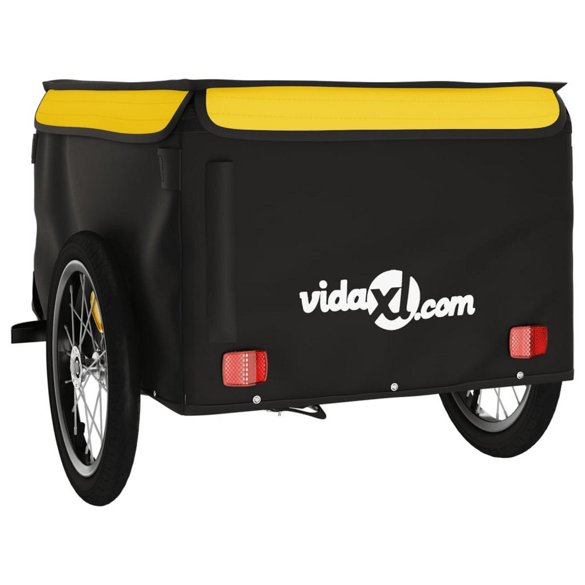 FAHRRADANHÄNGER Schwarz Und Gelb 45 Kg Eisen - Gelb, Metall (62.5/52/124cm) - vidaXL