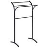 HANDTUCHSTÄNDER Stahl schwarz 51 x 91 cm Yopal - Schwarz, Metall (51/91/37cm) - Beliani