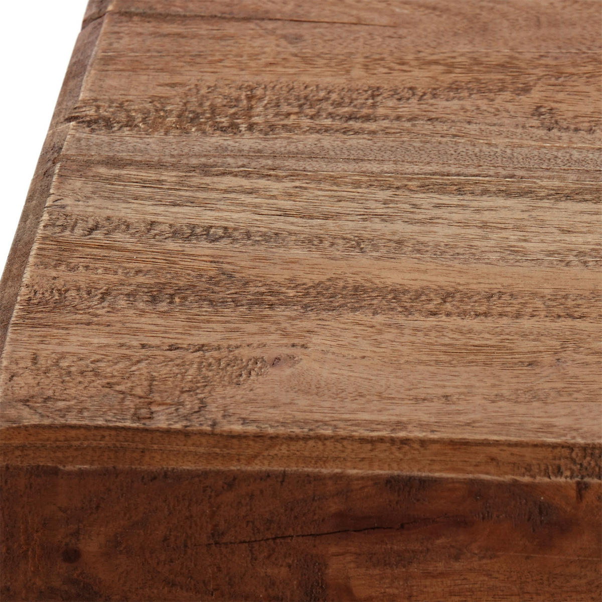 HOCKER Rustico Massivholz naturfarben - Naturfarben, Holz (50/52/24cm) - DESIGN DELIGHTS