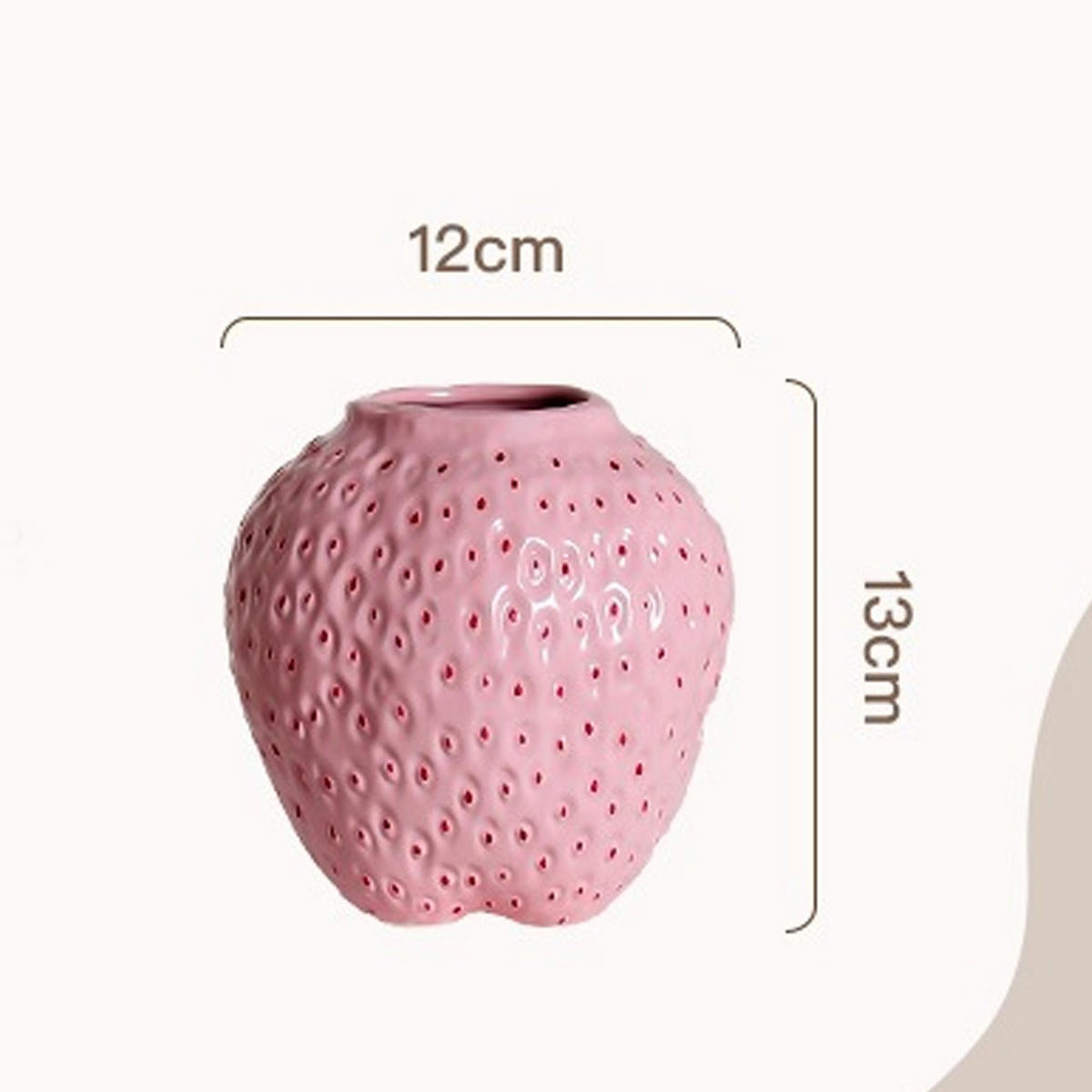 VASE Keramik - Pink, Metall (13cm) - LIBRATON