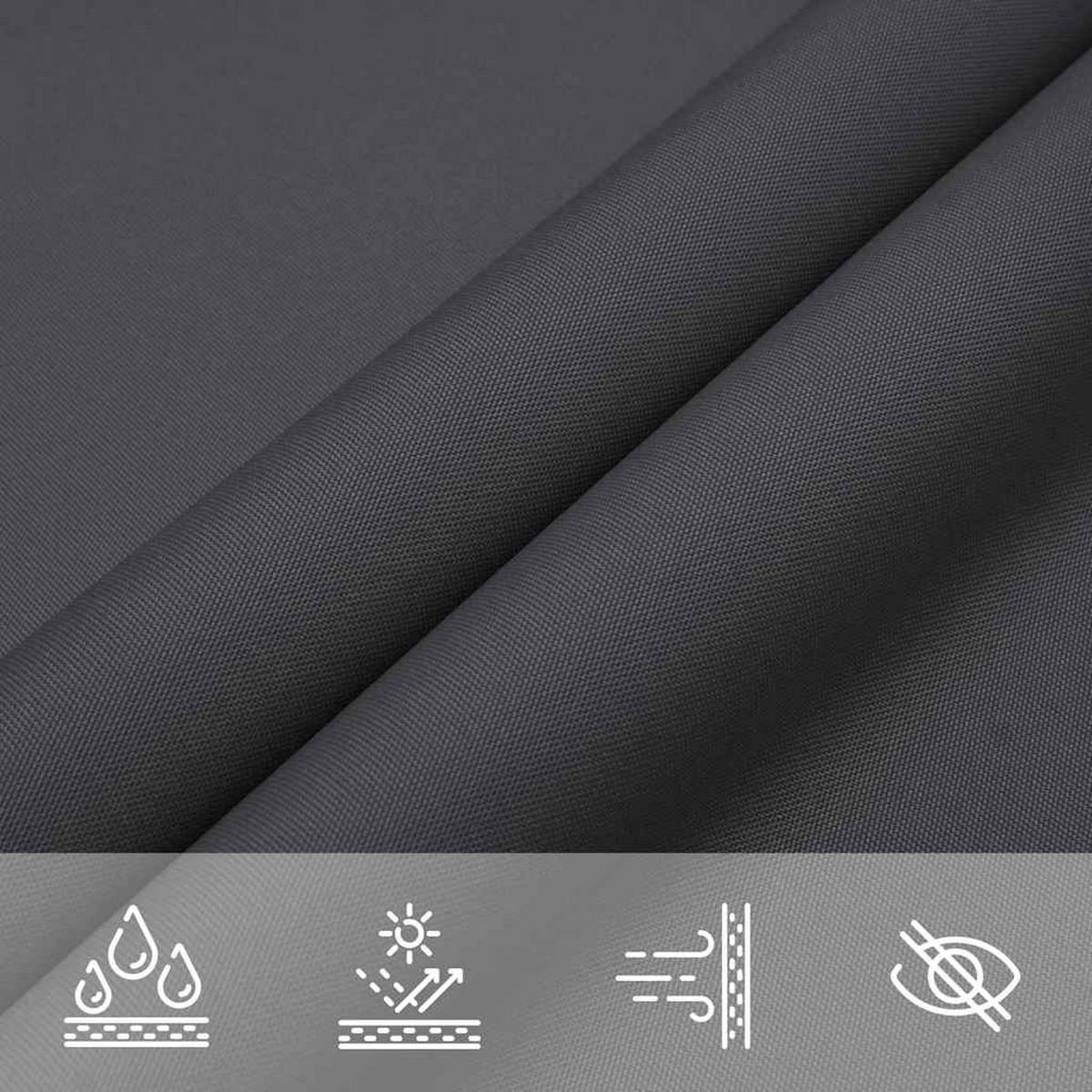 SONNENSEGEL Oxford-Gewebe Rechteckig 5/8 M Anthrazit - Anthrazit, Textil (500/800cm) - vidaXL