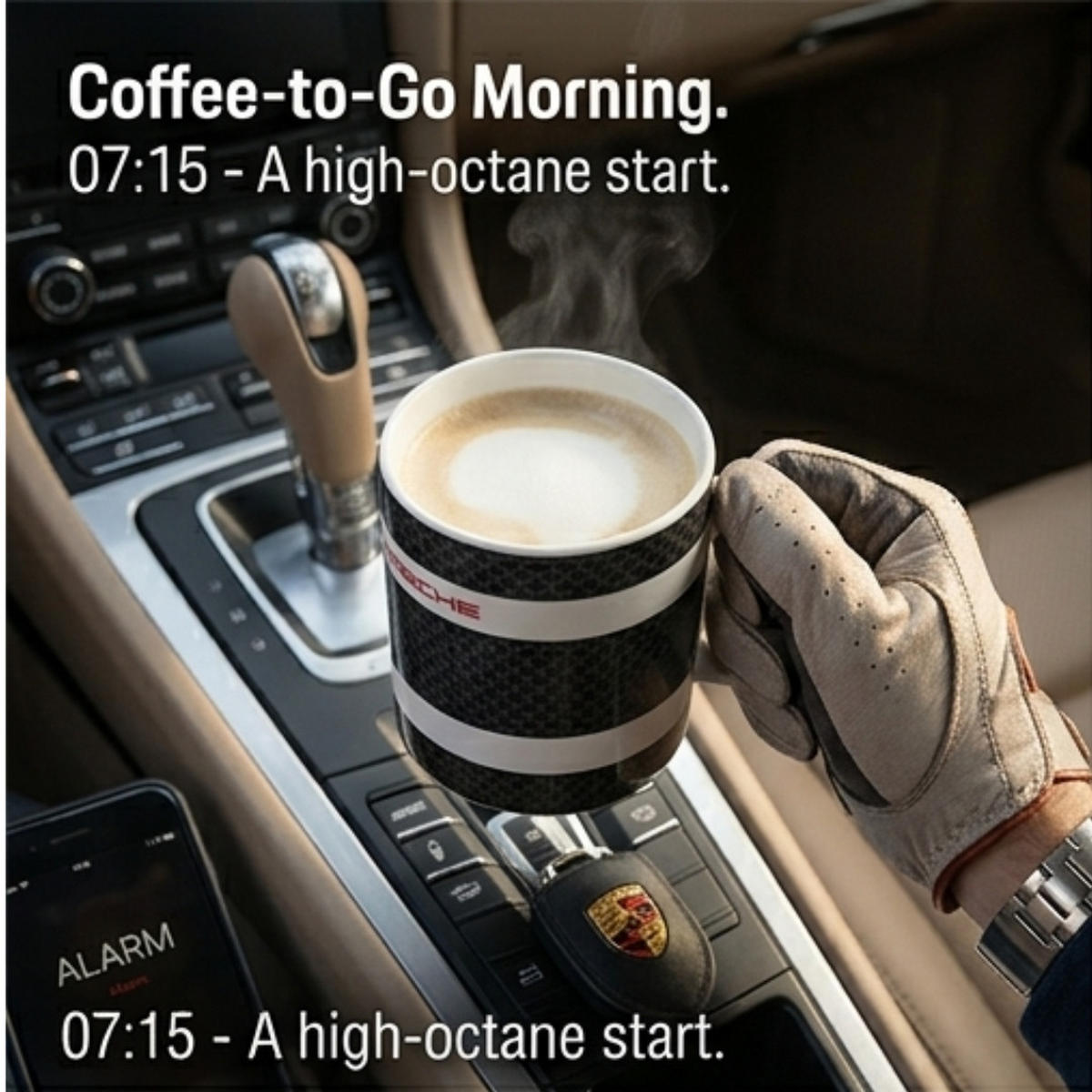 KAFFEEBECHER 919 Mehrfarbig Keramik 500ml - Rot/Schwarz, Keramik (0.5L) - Porsche