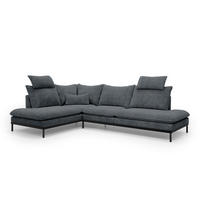 ECKSOFA Leafy Anthrazit 293 cm - Anthrazit, Textil (293/90/198cm) - Pillovely