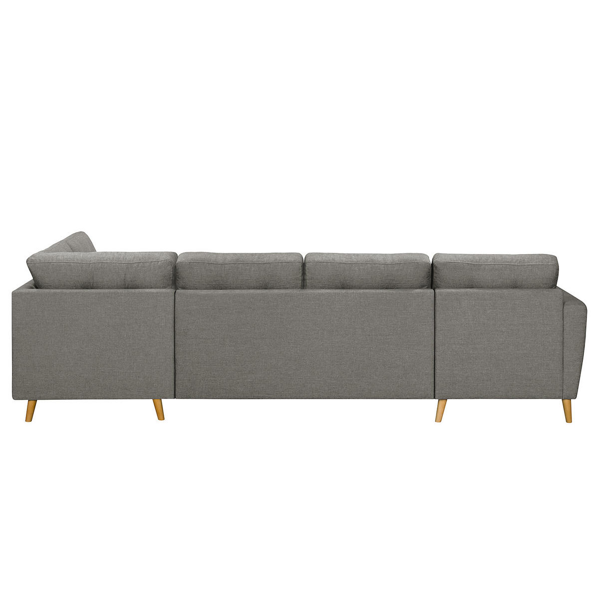 WOHNLANDSCHAFT mit Longchair - Grau, Textil (290/90/200cm) - home24