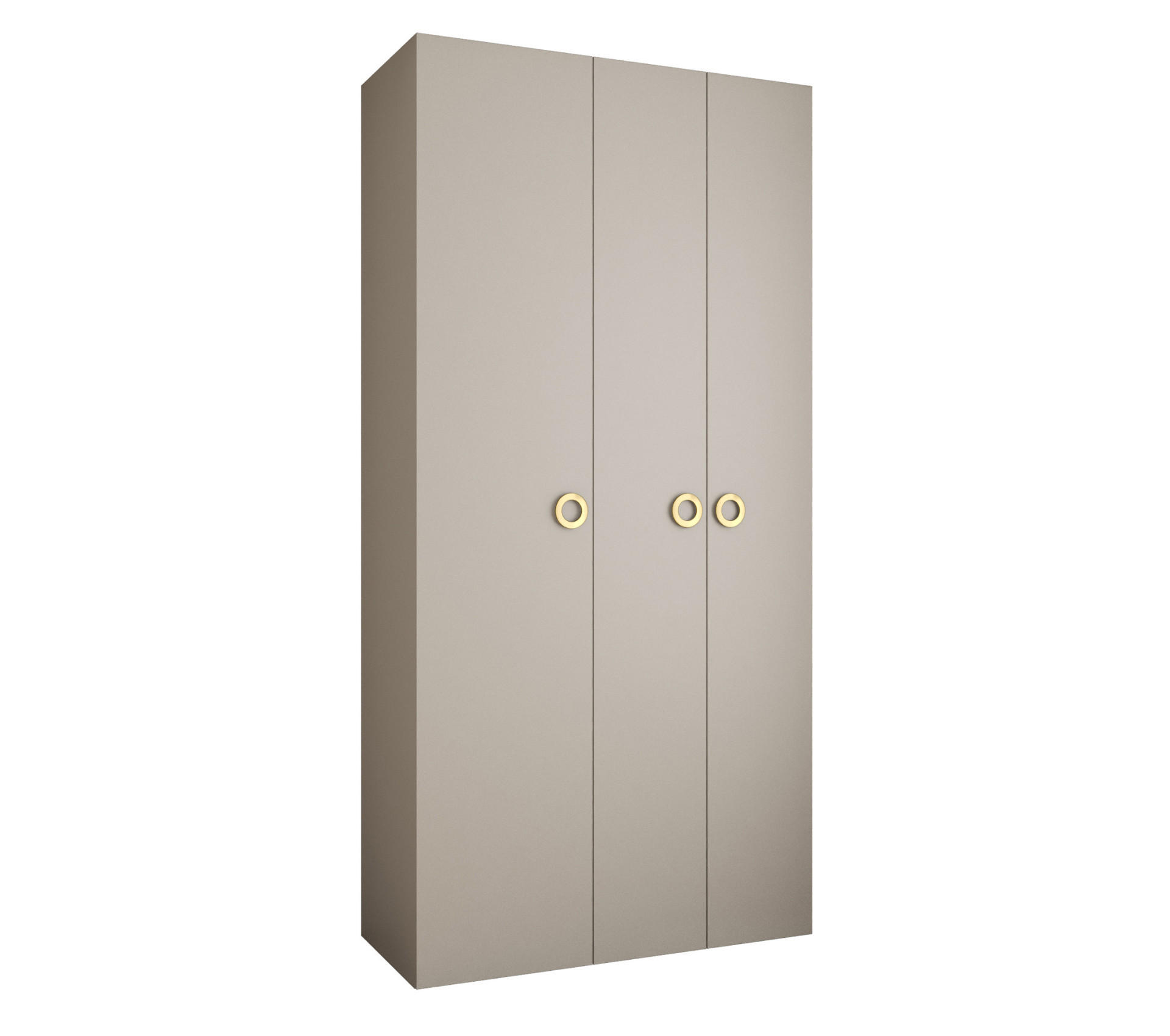 DREHTÜRENSCHRANK 245,5/120/40 3-türig - Kaschmir/Goldfarben, Holz/Metall (120/245.5/40cm) - Abiks Möbel