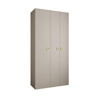 DREHTÜRENSCHRANK 245,5/120/40 3-türig - Kaschmir/Goldfarben, Holz/Metall (120/245.5/40cm) - Abiks Möbel