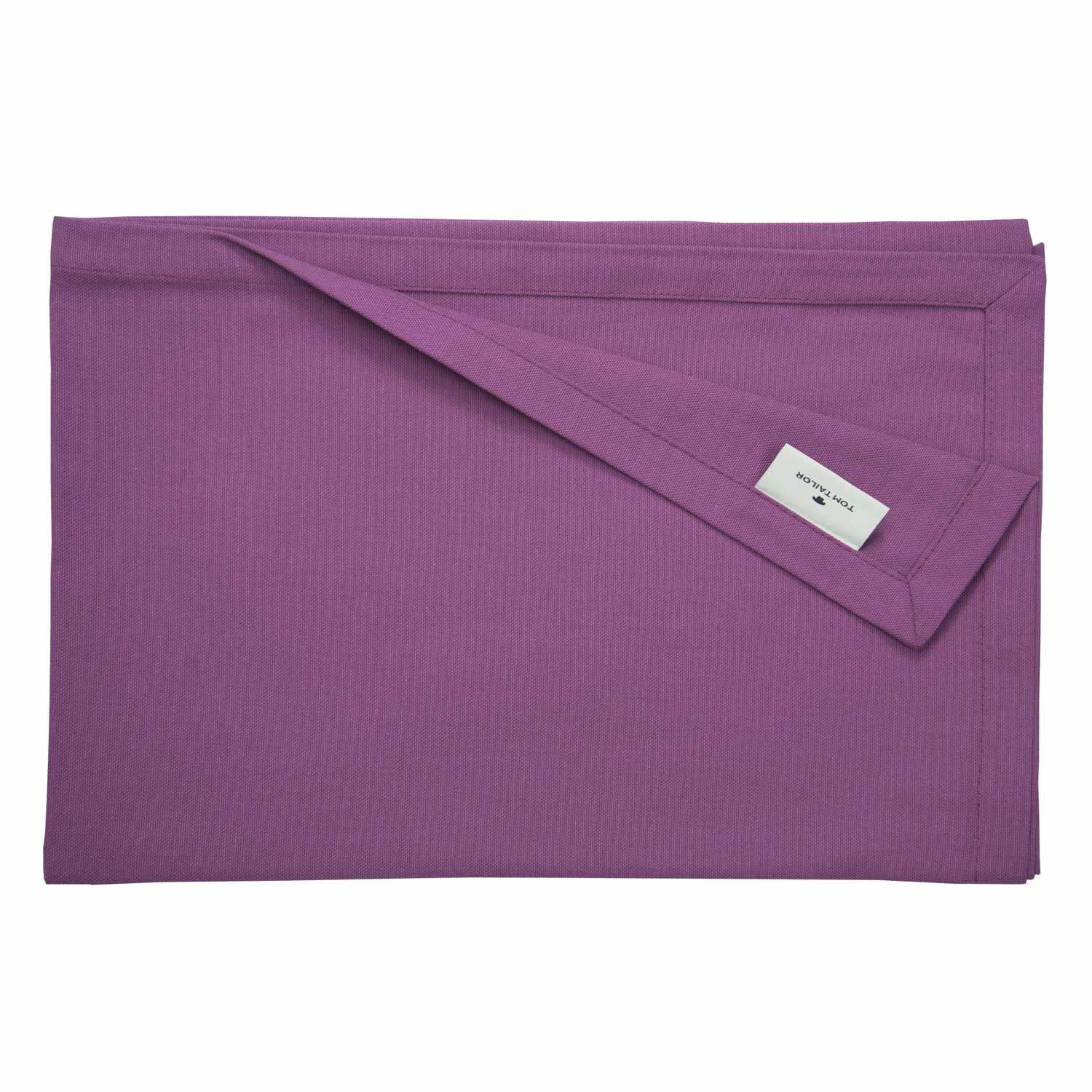 TISCHLÄUFER IN LEINENOPTIK DOVE Blickdicht - Brombeere, Textil (150/50/0.5cm) - Tom Tailor