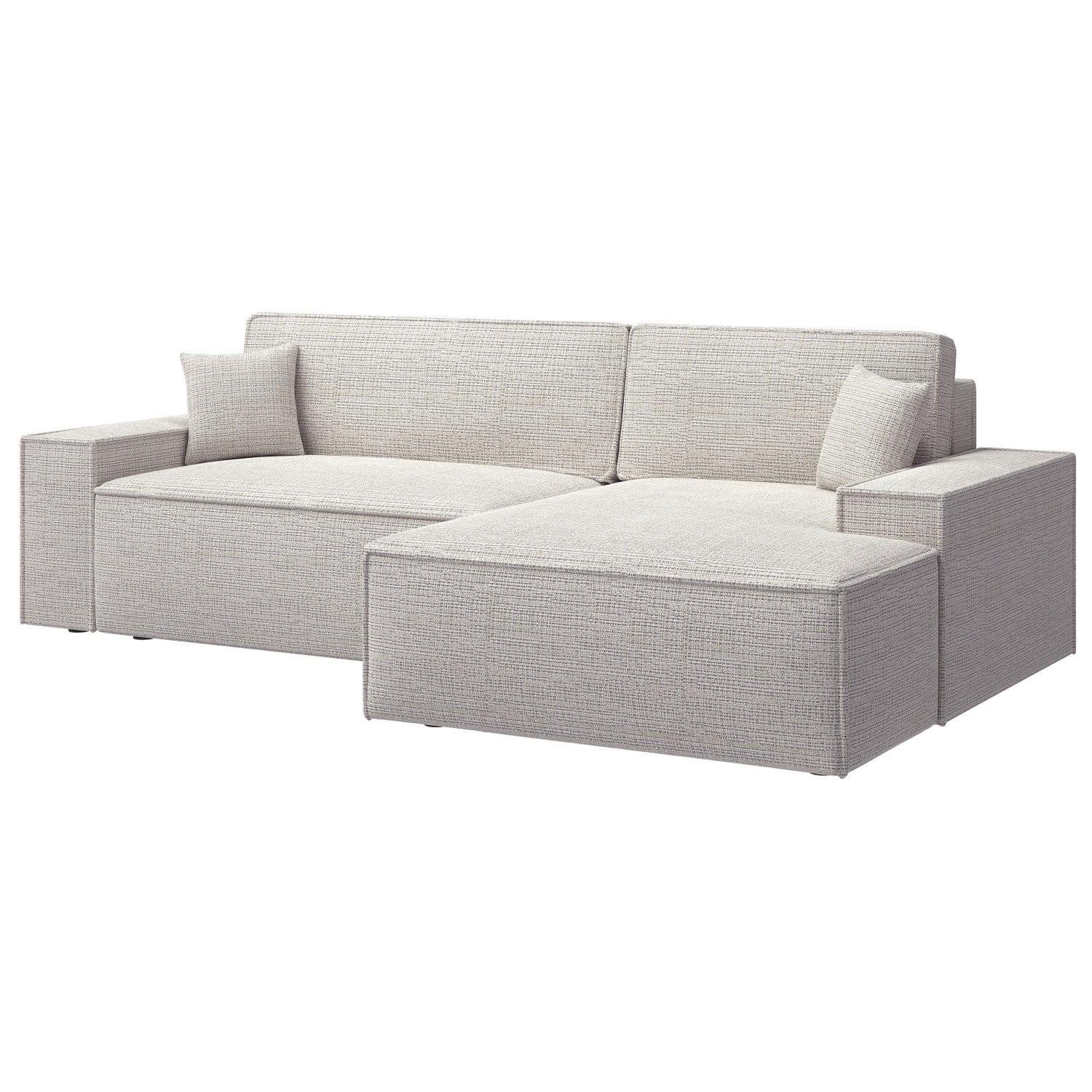 ECKSOFA Farese New Grau-Beige Chenille - Taupe/Schwarz, Kunststoff/Textil (267/167cm) - Selsey
