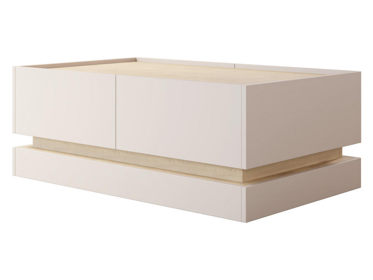 COUCHTISCH Zarpant L97 4K - Sandfarben/Eichefarben, Holzwerkstoff (60/97/40cm) - MIRJAN24