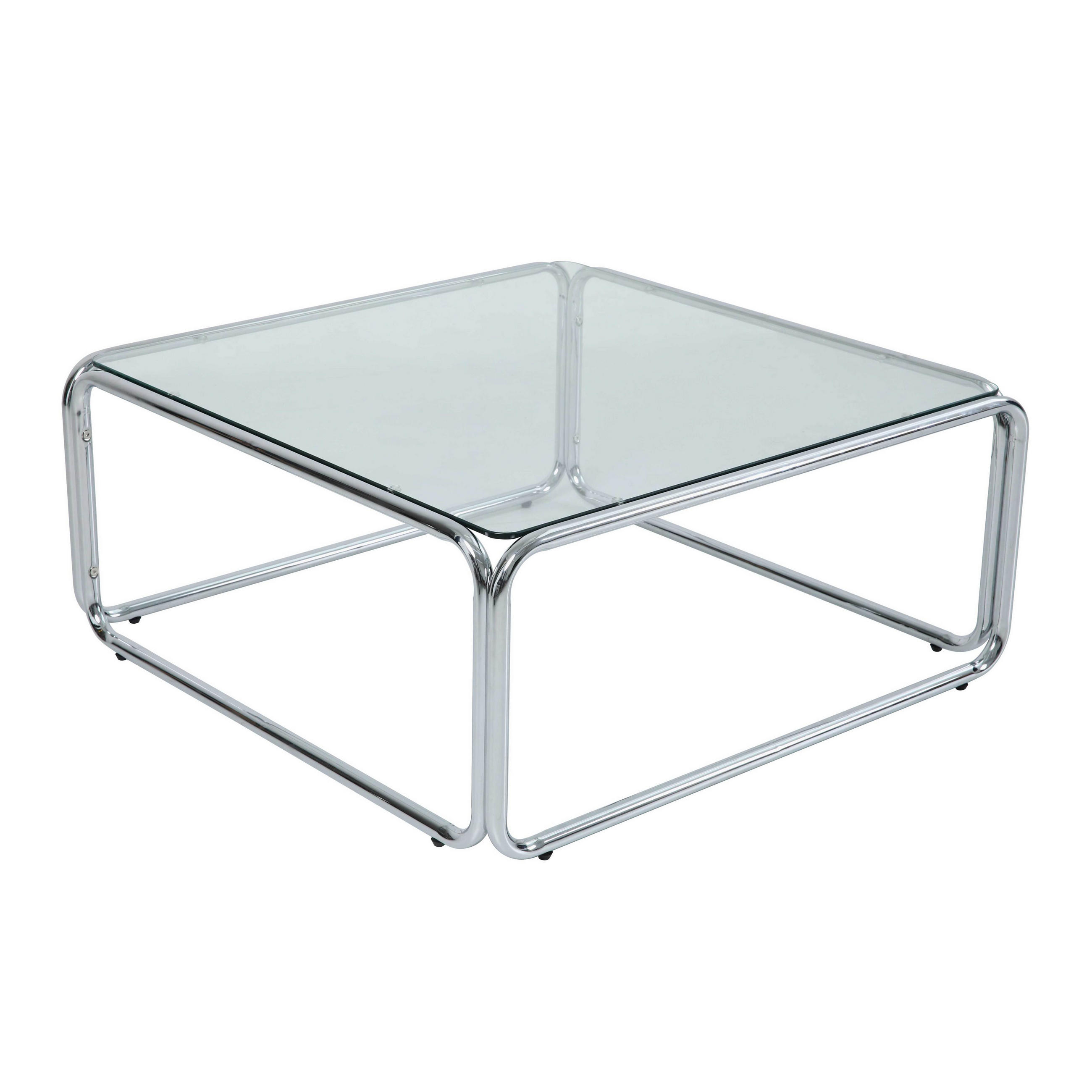 COUCHTISCH, Transparent - Transparent, Glas (90/90/40cm) - Oviala
