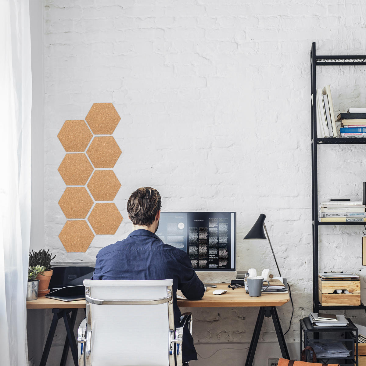 14XKORKPINNWAND - Braun, Naturmaterialien (20/17.5/0.5cm) - Relaxdays