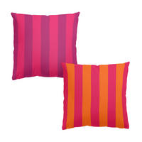 DEKOKISSEN 2er-Set PopArt Sommer Streifen Duo I 50/50 cm - Pink, Textil (50/50cm) - Bilderwelten