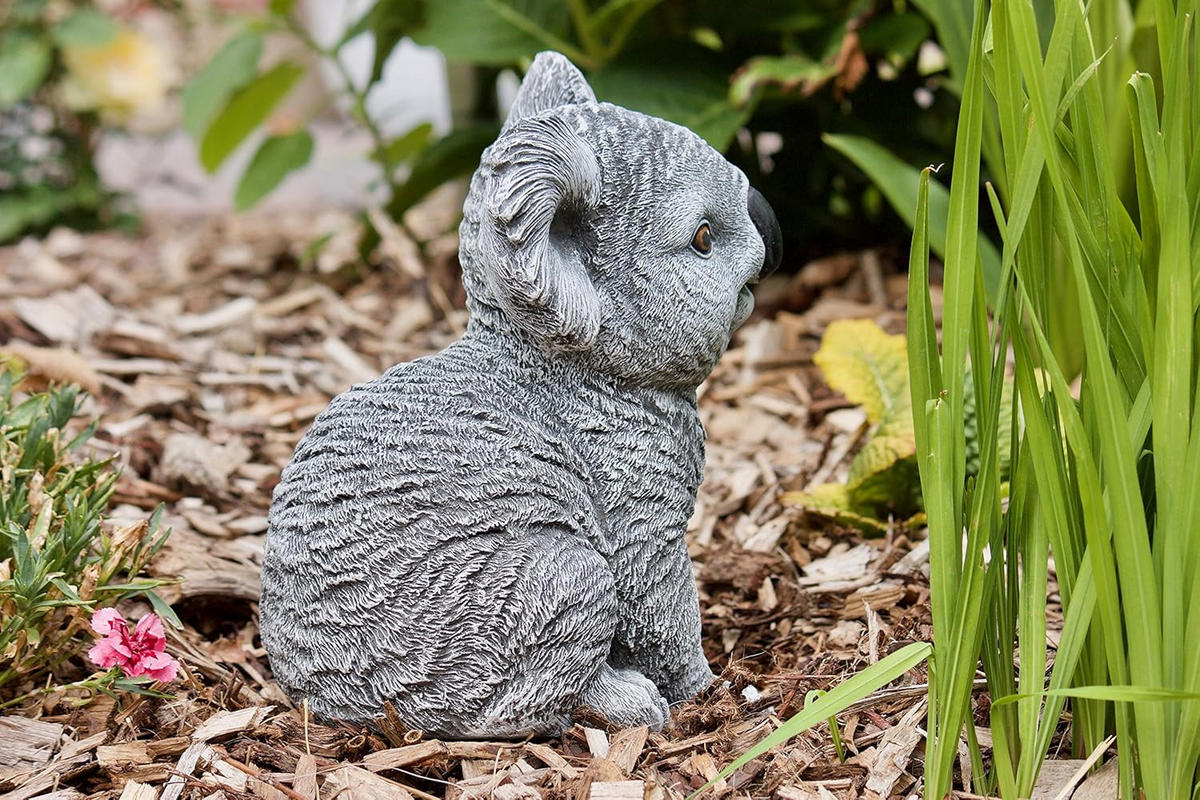 STEINFIGUR Koala Bär, frostfest, massiver Steinguss - Grau, Stein (16/25/21cm) - stoneandstyle