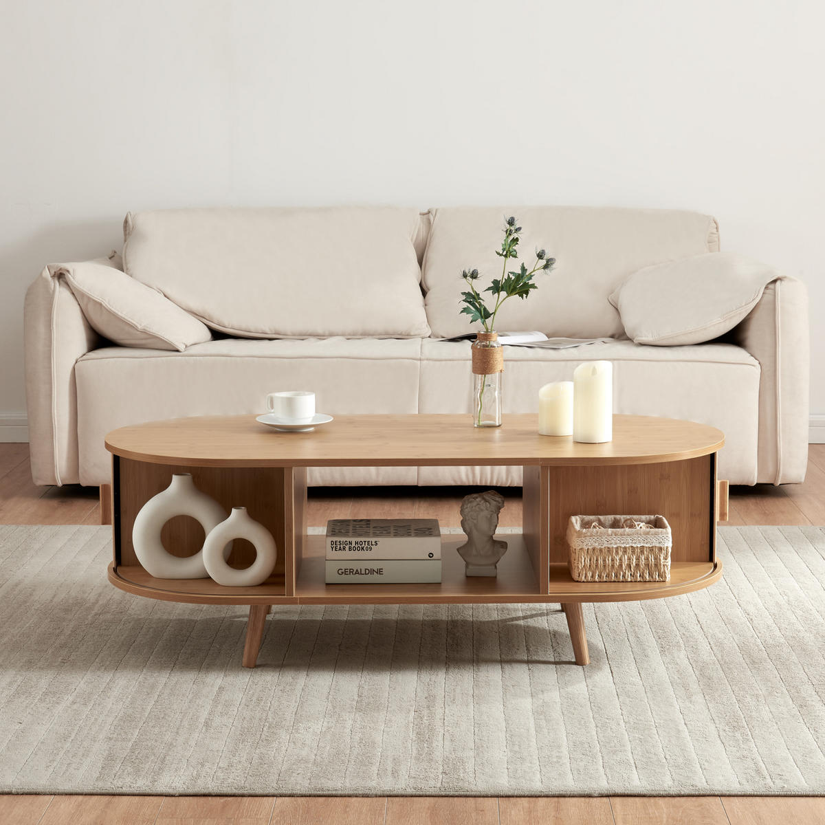 COUCHTISCH Nordkapp 120/55/40 cm - Naturfarben, Holz/Holzwerkstoff (55/120/40cm) - [en.casa]