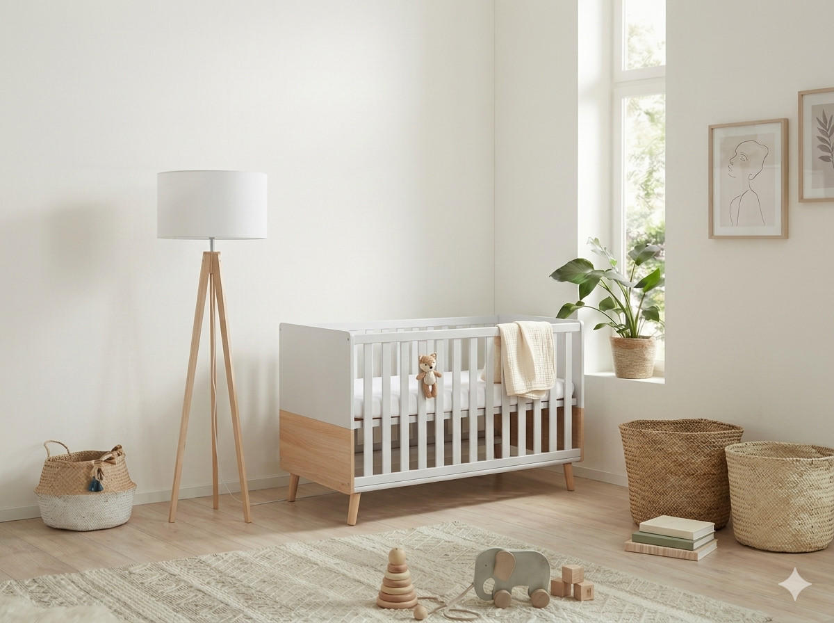 BABYZIMMER Set Lovis 3-teilig - Eichefarben/Hellgrau, Holz/Holzwerkstoff (1/1/1cm) - arthur berndt