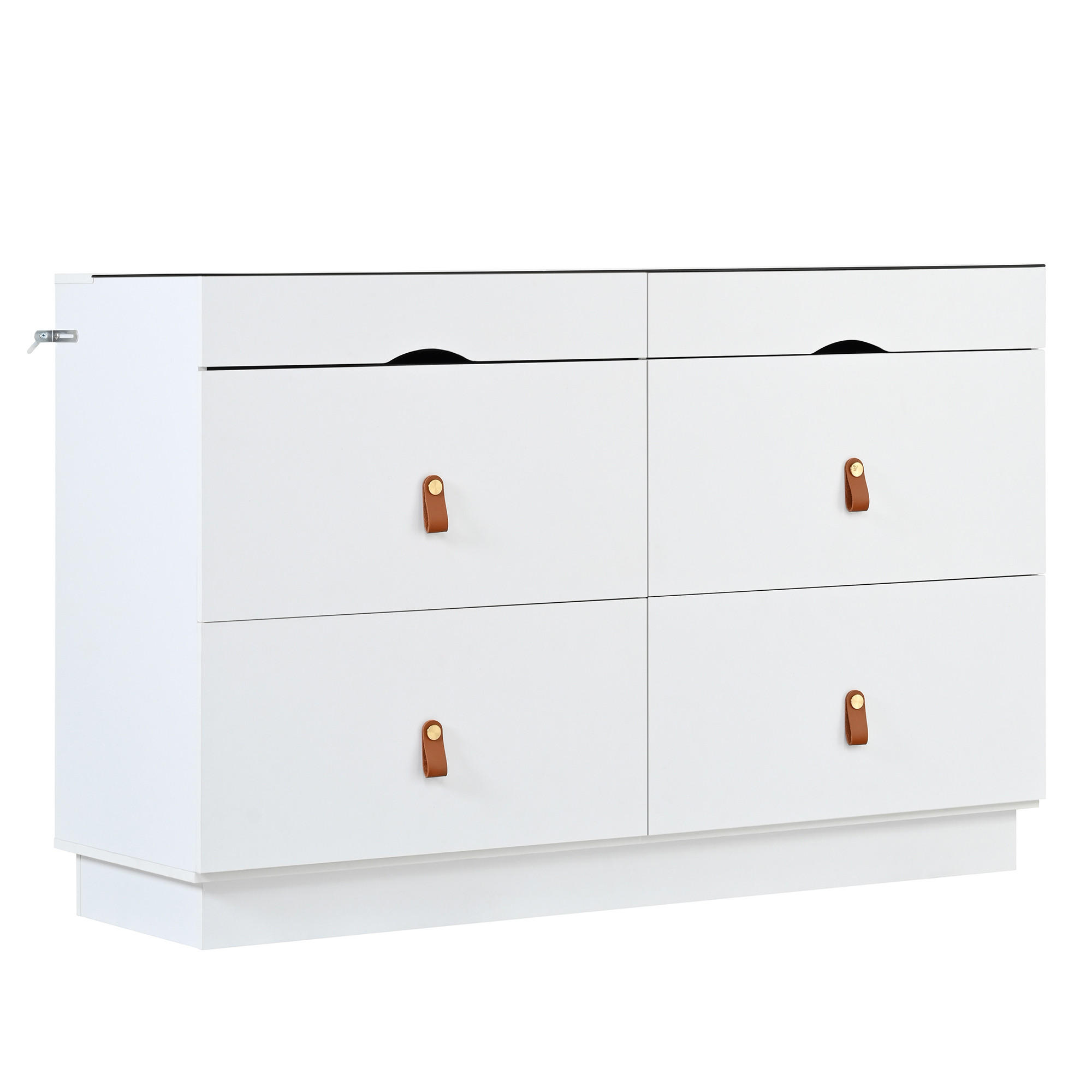 ComfortXL Kommode Weiß 120x78x40 cm