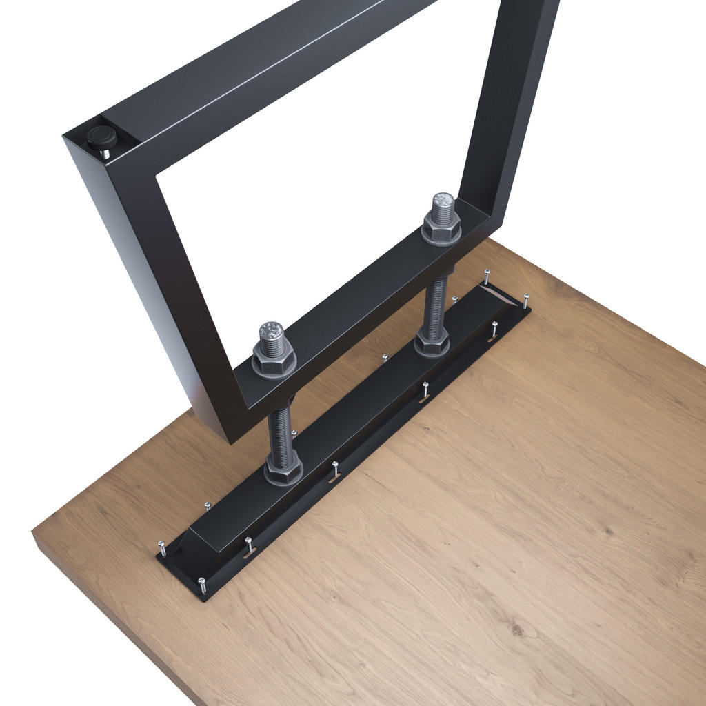 Thumbnail - Metalo Pro Tischbeine-Metall, Schwarz, Metall, Rechteckig, 10x72x72 cm, Esszimmer, Tische, Esstische, Tischsysteme