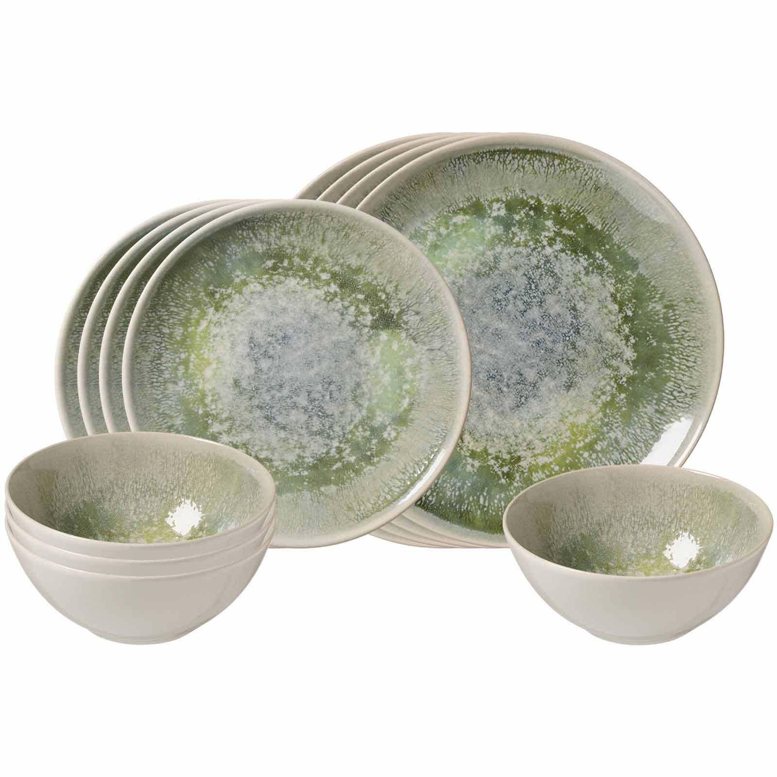 BASIC-SET Cecina Jade 12er Set - Grün, Keramik (1/1/1cm) - Ritzenhoff Breker