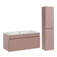 BADMÖBEL 100cm Zelie 2er-Set Rose - Pink, Holzwerkstoff (100/46/46cm) - Petits-meubles