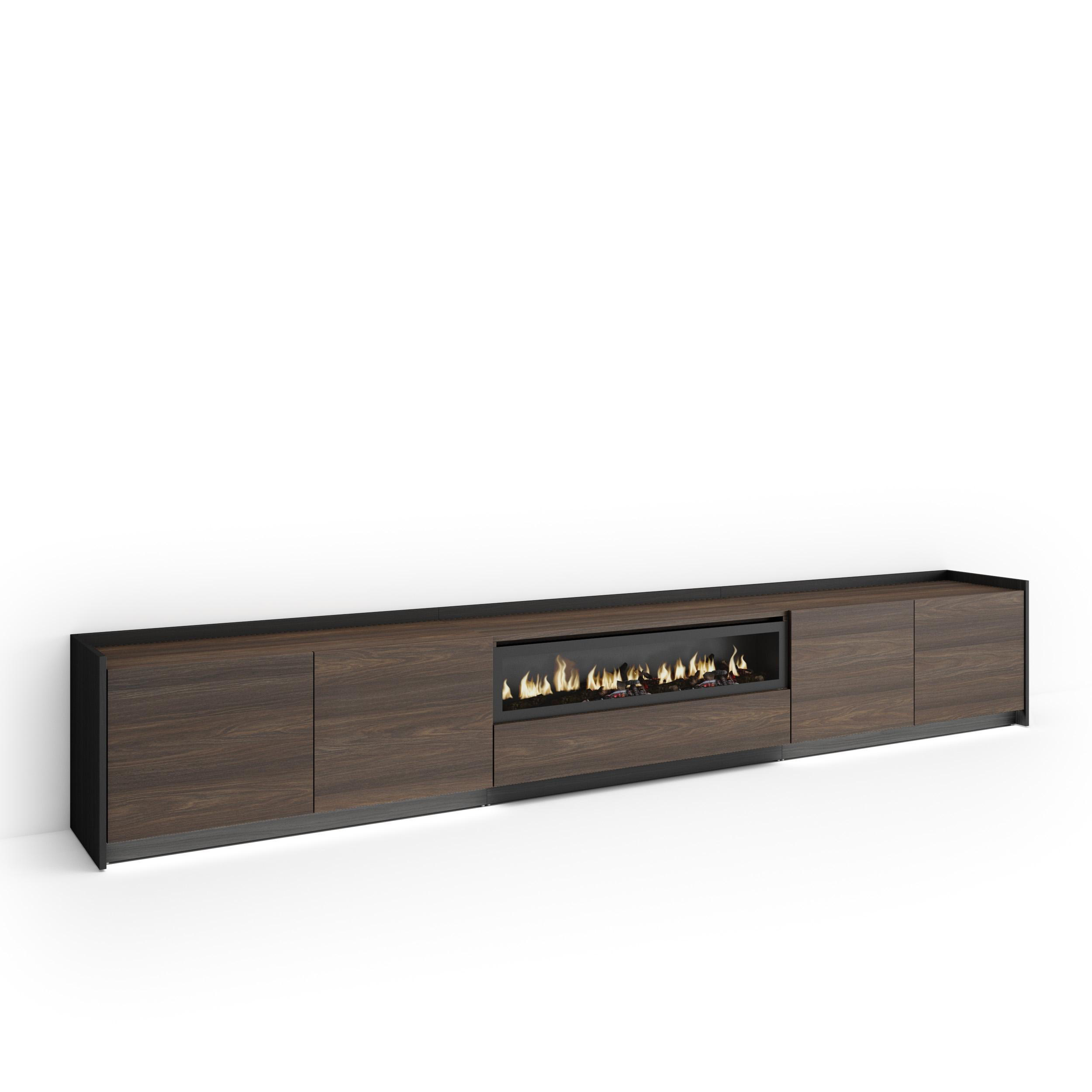 Skraut Home Lowboard, Dunkelbraun 310x50x37 cm