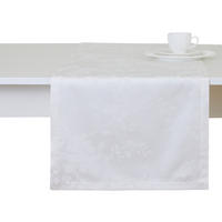 TISCHLÄUFER Cador - Weiß, Textil (180/40/1cm) - home&you