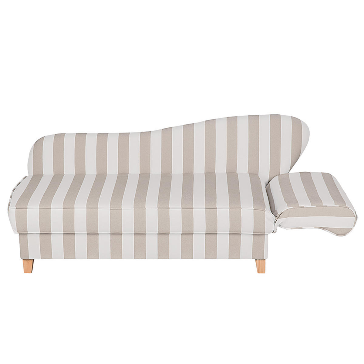 RECAMIERE - Webstoff - Beige, Textil (193/82/91cm) - home24