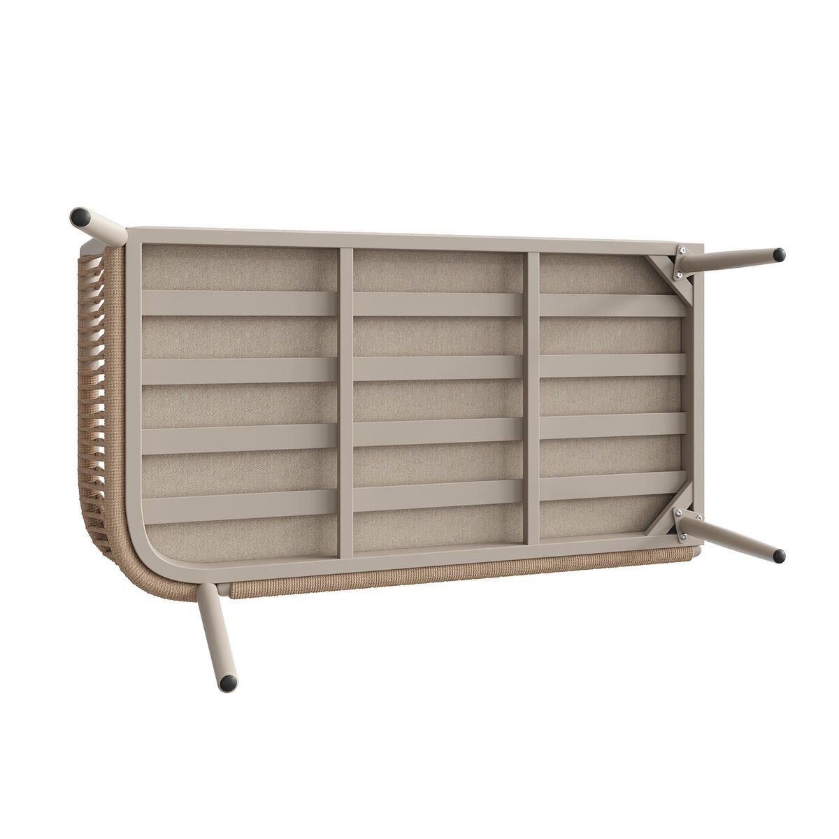 GARTENLOUNGESET Modular Beige 6-tlg. - Beige, Metall - ComfortXL