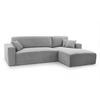 ECKSOFA L Form Catea Hellgrau 279/145/84 cm Rechts mit Schlaffunktion - Hellgrau/Schwarz, Kunststoff/Textil (279/145cm) - AX Living
