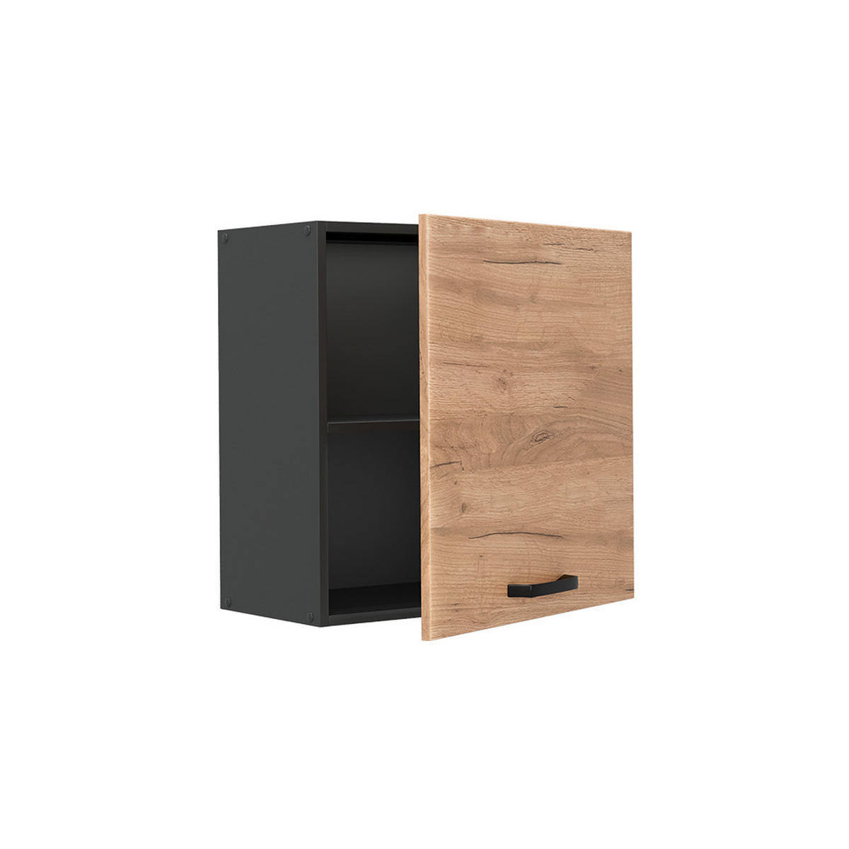 DULAP DE PERETE R-Line, Stejar auriu/antracit, 60 cm cu 1 ușă - stejar miere/antracit, compozit lemnos (60/60/31cm) - Vicco