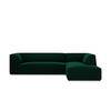 ECKSOFA rechts Ruby aus Samt flaschengrün 4 Sitzplätze - Grün, Textil (180/273cm) - Micadoni