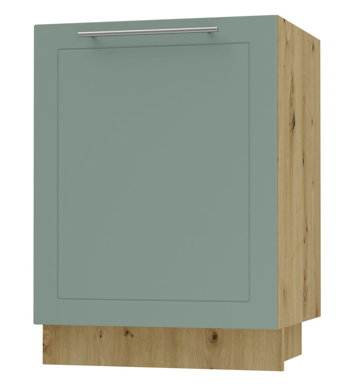 KÜCHENUNTERSCHRANK Kvantum D1D/60 Mint Matt / Eiche Artisan Matt 60 / 50 / 82cm - Eiche Artisan/Mintgrün, Holz/Holzwerkstoff (60/82/50cm) - Feldmann-Wohnen