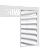 LAMELLENWAND für Pergola horizontal aus Aluminium 123cm Weiß - Weiß, Metall (123/234/6cm) - WEIDE