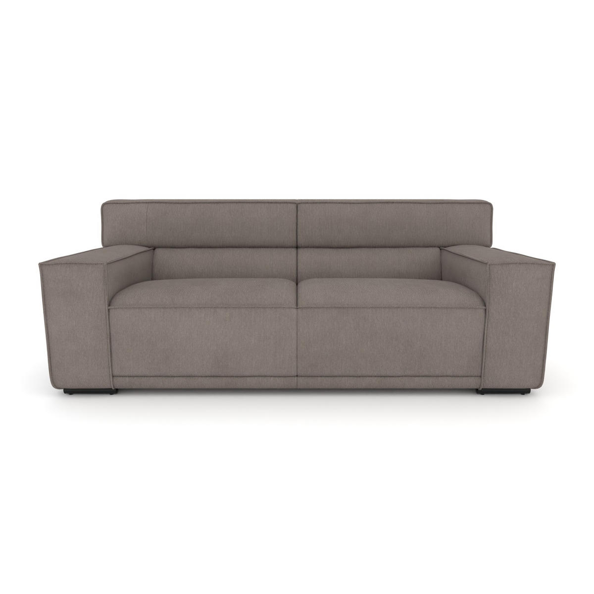 3-SITZER Umea Cord Beige 204/106/78 cm - Taupe, Kunststoff/Textil (204/78/106cm) - foamnova