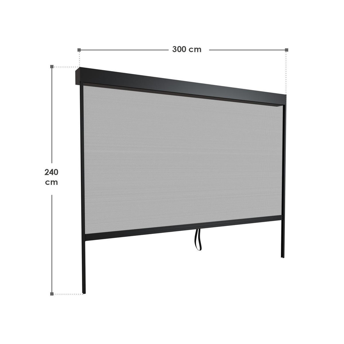 SEITENWAND für Lamellendach Tahiti 3 x 2,4 m anthrazit - Anthrazit, Metall (300/240/700cm) - Juskys