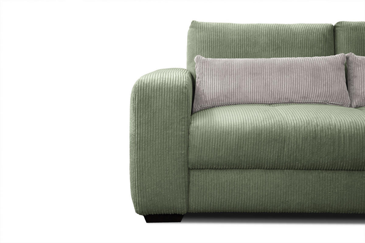SOFA OLI 3-Sitzer, salbeigrün - Salbeigrün, Holz/Textil (208/91/108cm) - Courtois Laville