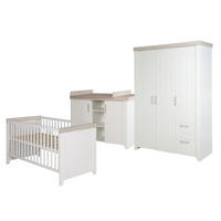 BABYZIMMER-SET Felicia I, 3-teilig - Weiß, Holzwerkstoff (76/82/144cm) - Roba