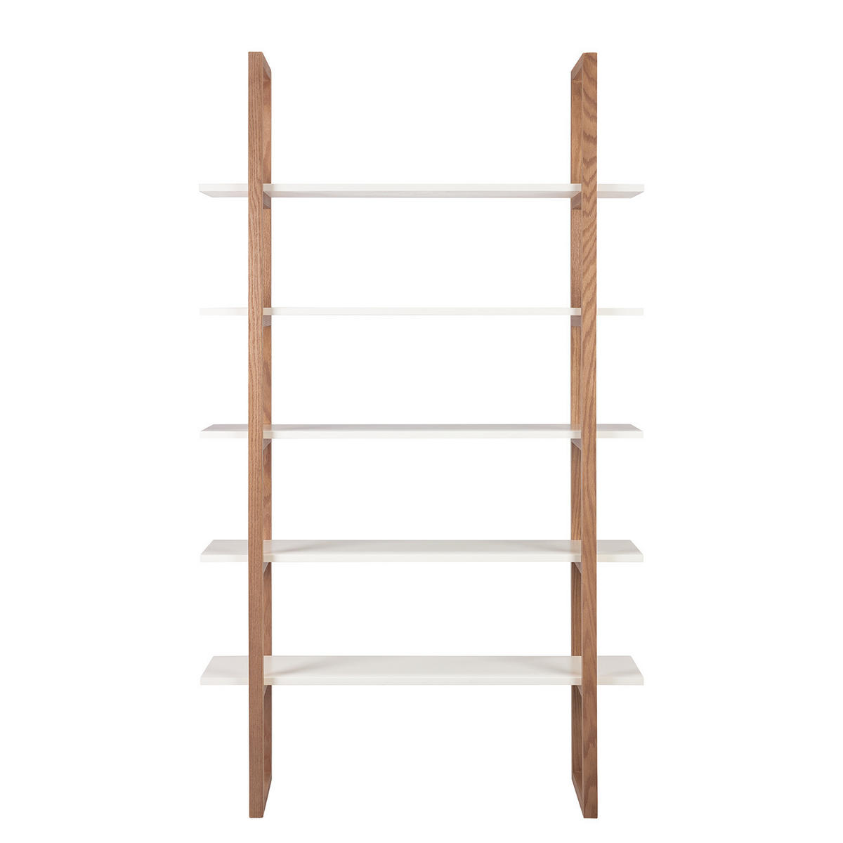 BÜCHERREGAL - Eiche teilmassiv, Weiß / Eiche - Weiß, Holzwerkstoff (110/190/28cm) - home24
