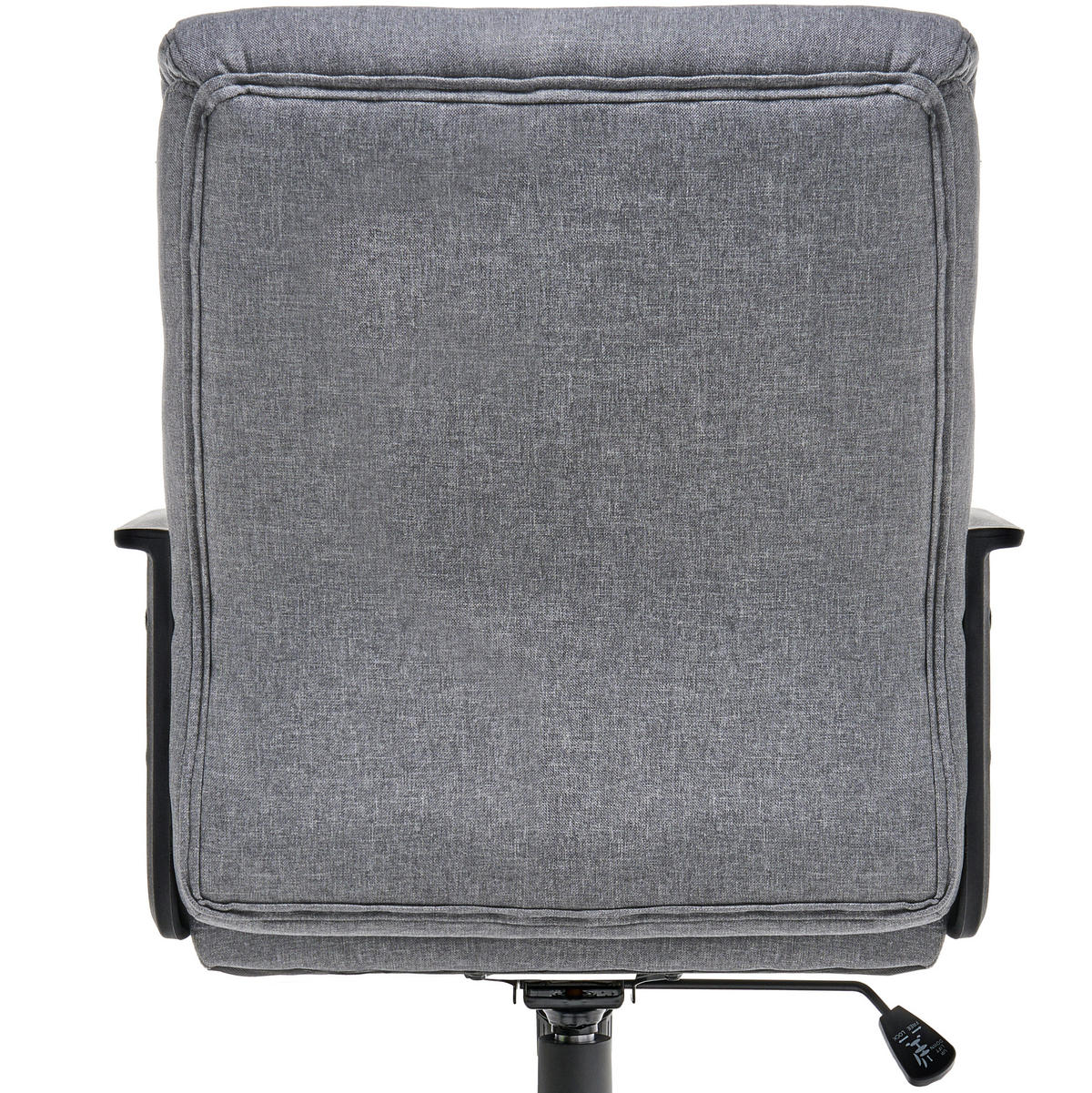 BÜROSTUHL Grau Byron - Schwarz/Grau, Textil (61/93/69cm) - Beliani