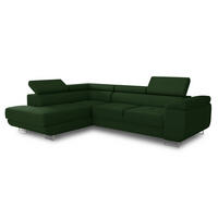 ECKSOFA Caris Cord, Seite: Links - Grün, Holz/Textil (273/203cm) - Sofnet