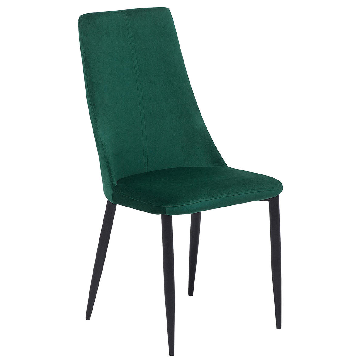 ESSZIMMERSTUHL 2er-Set Samtstoff Grün Clayton - Grün, Textil/Metall (47/96/58cm) - Beliani