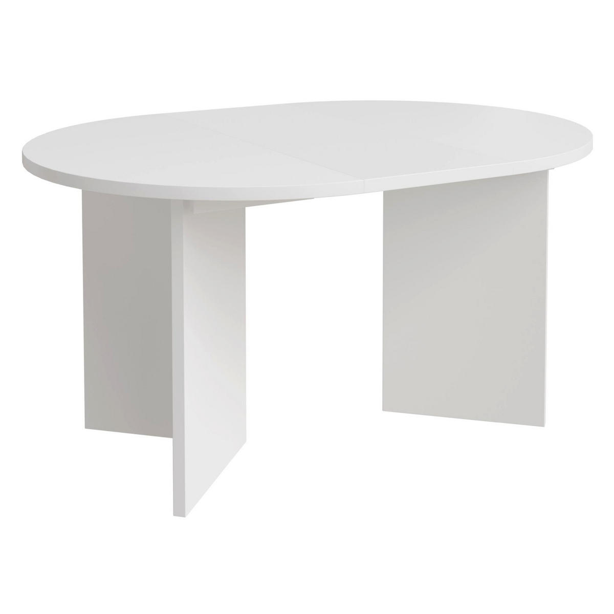 JÍDELNÍ stůl Selsey Ovo kulatý, bílý, rozkládací, 110–190 × 110 cm - bílá, kompozitní dřevo (109.6/109.6/75cm) - Selsey