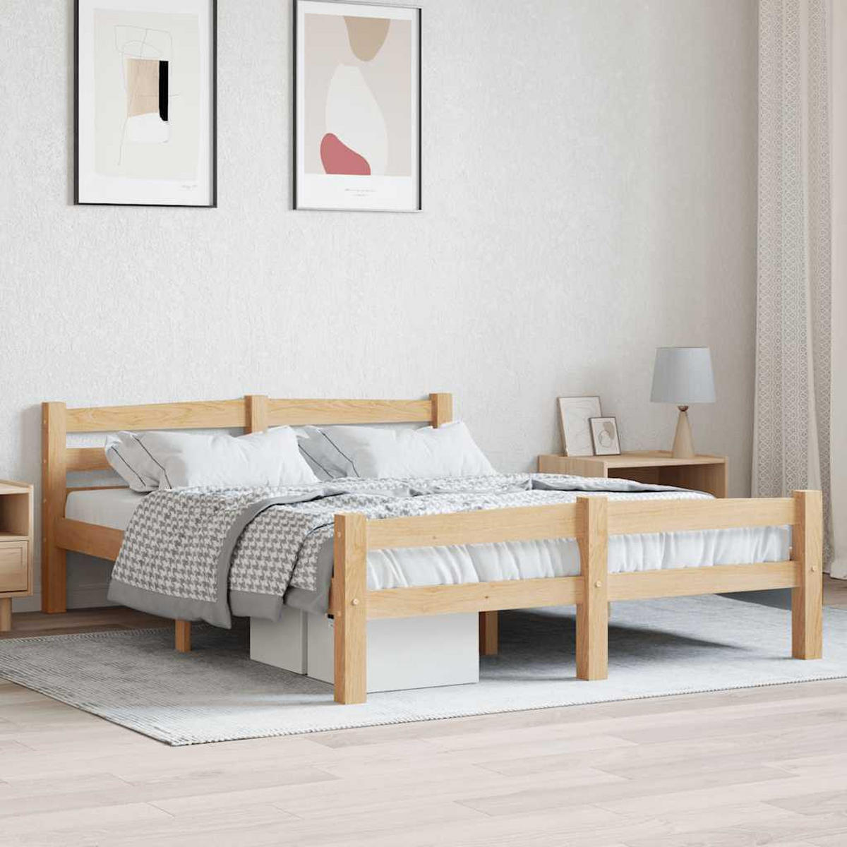 MASSIVHOLZBETT Kiefer 120/200 Cm - Braun, Holz (120/200cm) - vidaXL